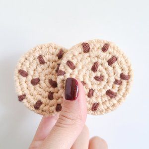 Crochet Chocolate Chip Cookies Crochet Toys Handmade Toys Amigurumi